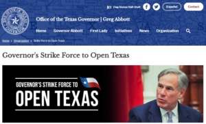Governor's Report to open Texas